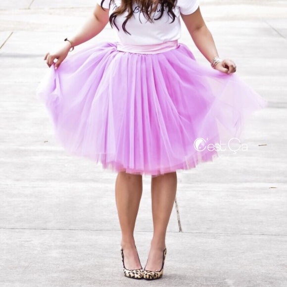 C'est Ca NY custom lilac tulle skirt - Picture 2 of 5