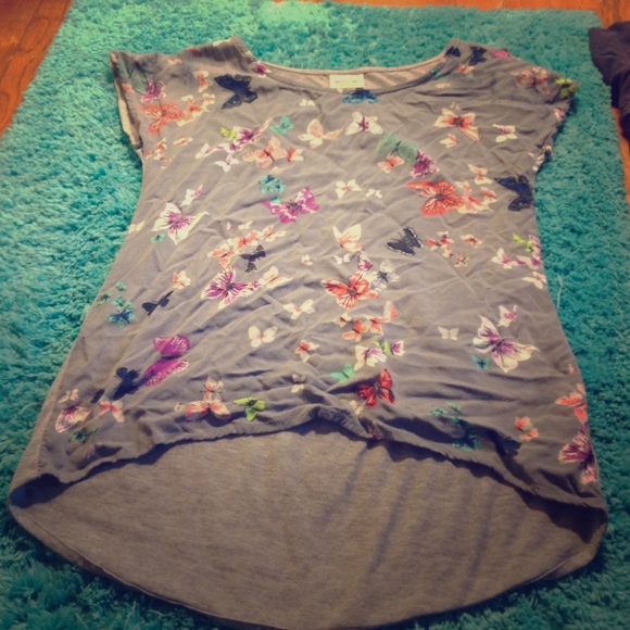 Butterfly shirt.