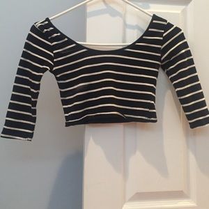 Black and white stripped crop top. Only worn once!