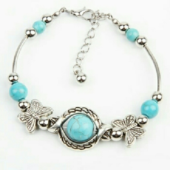Turquoise Tibet Butterfly Bracelet