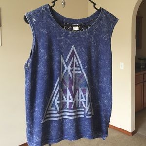 Crop Def Leppard Tank