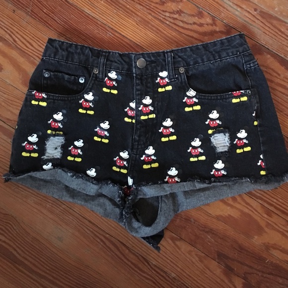 Forever 21 Mickey Mouse High Waisted Shorts Sz 27