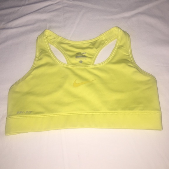 Yellow Dri-Fit Nike Sports Bra