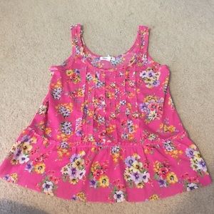 Aeropostale Floral Tank Top -size small