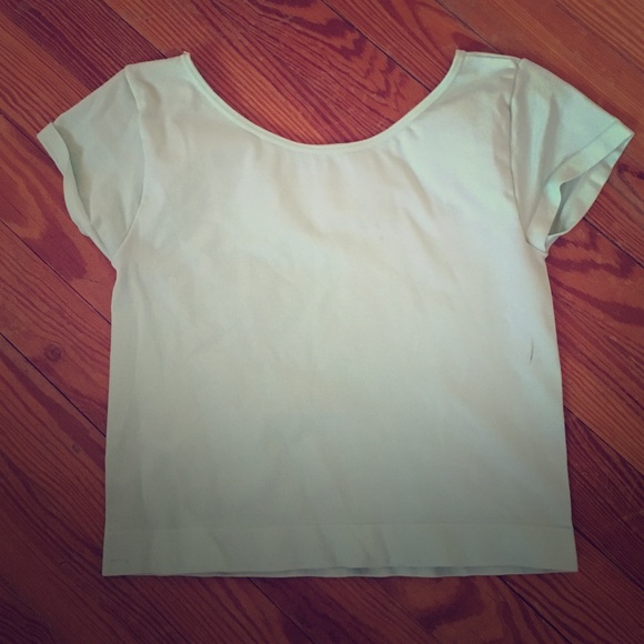 Mint Green Spandex Crop Top Size M Medium