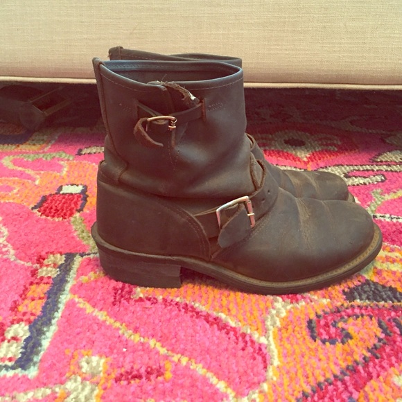 Frye motor boots