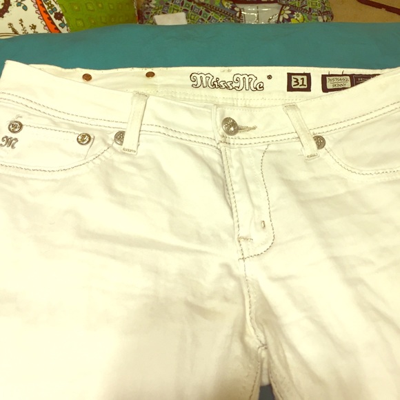 Miss Me size 31 skinny white jeans