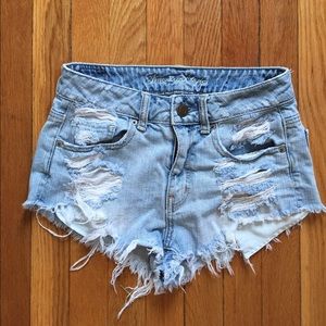 American eagle distressed ripped Jean shorts