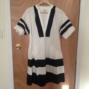 Madewell Black and White Oversized Dress