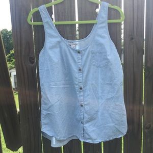 LA HEARTS faux denim tank