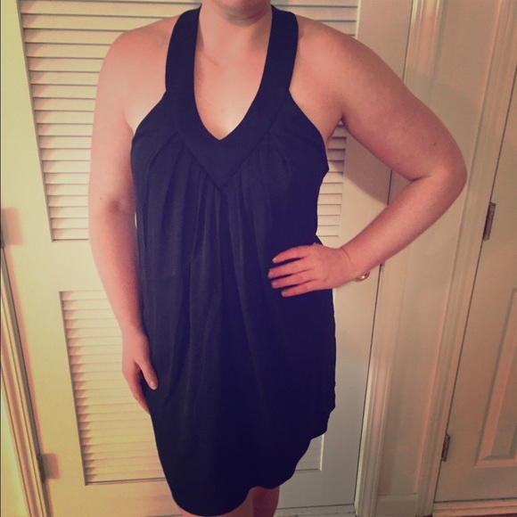 Alice and Olivia T Back little black dress