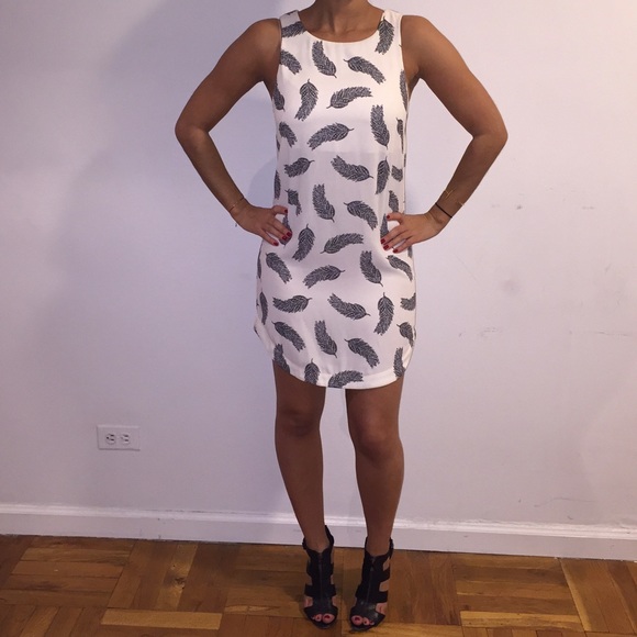 Leaf silky dress