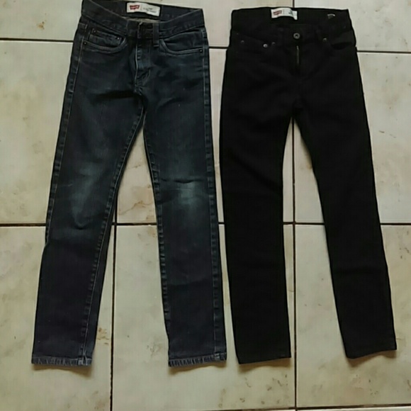 Boys Levis 510 blue n black jeans