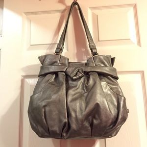 Elle Silver Metallic Handbag