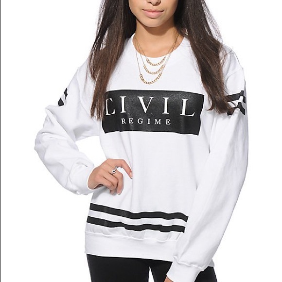 Womens Civil Regime sweatshirt size medium