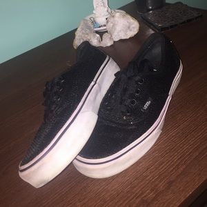 Slightly worn Black Sequin Vans