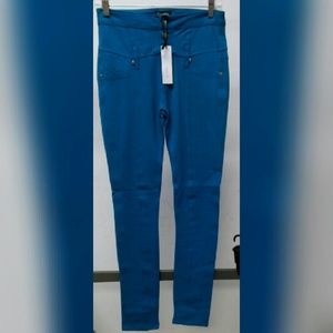 High waist teal jeggings