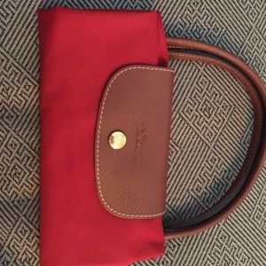Red Longchamp Tote Bag