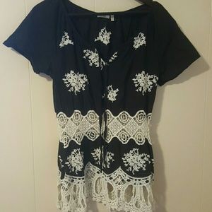 Lacey tunic with cutouts from Dylan!