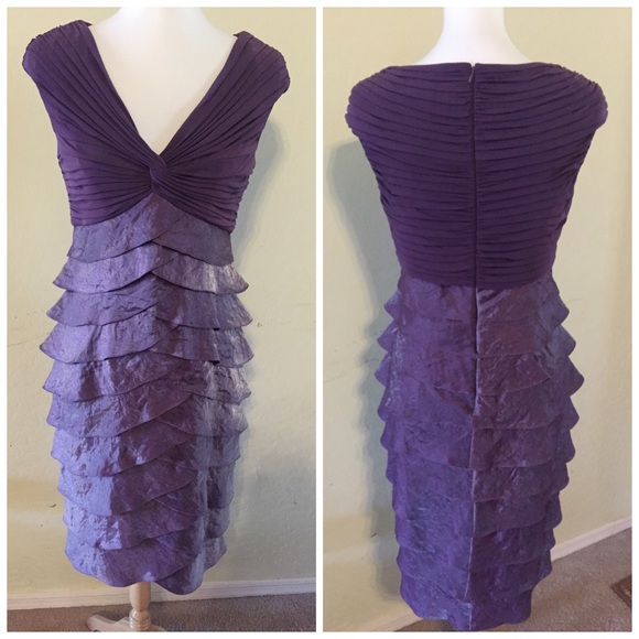 Adrianna Papell Purple Dress 8