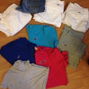 Men's Holister shorts and shirts