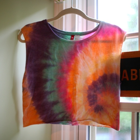 Cropped Tie Dye Muscle Tee