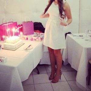 LuLu's White A-Line Dress