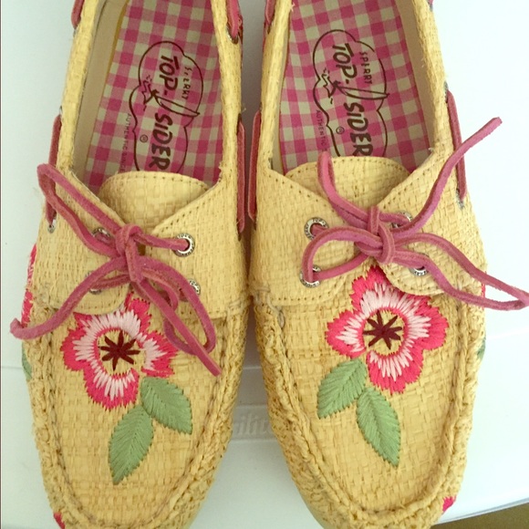 Limited edition Pink Wicker Sperry Topsiders