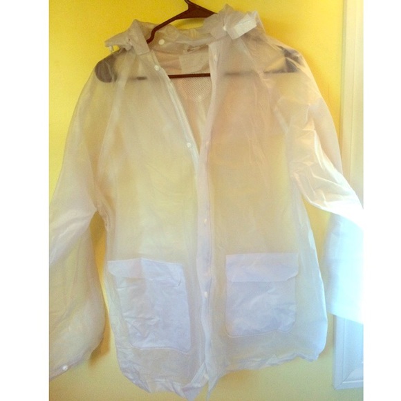 Transparent rain poncho