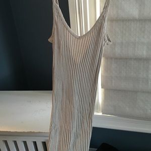 Fitted tan dress