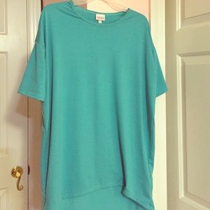 LuLaRoe Irma Shirt XXS. Deep aqua. Worn once.