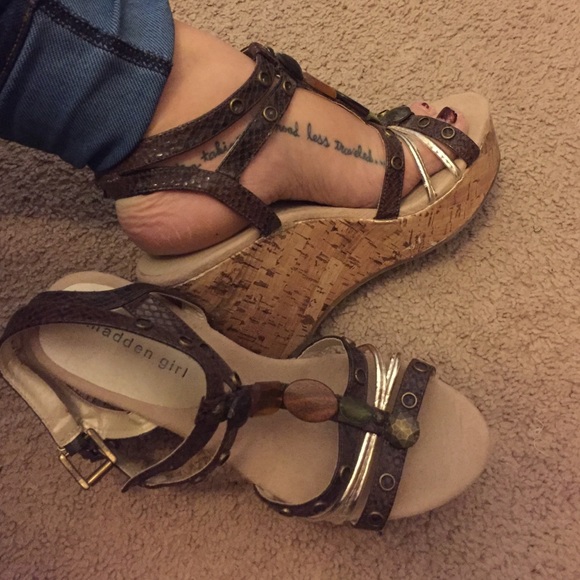 Madden Girl Cork Wedge