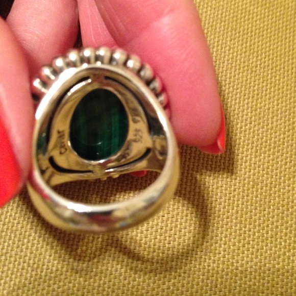 Lagos Sterling malachite ring - Picture 4 of 4