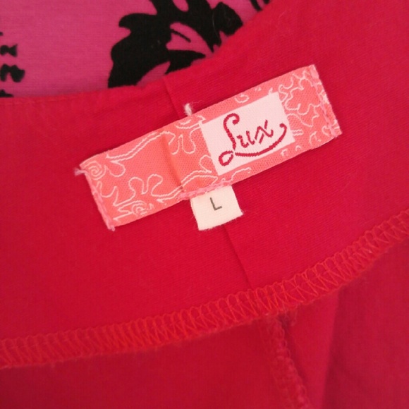 Lux lipstick red skater dress with heart buttons L - Picture 4 of 4