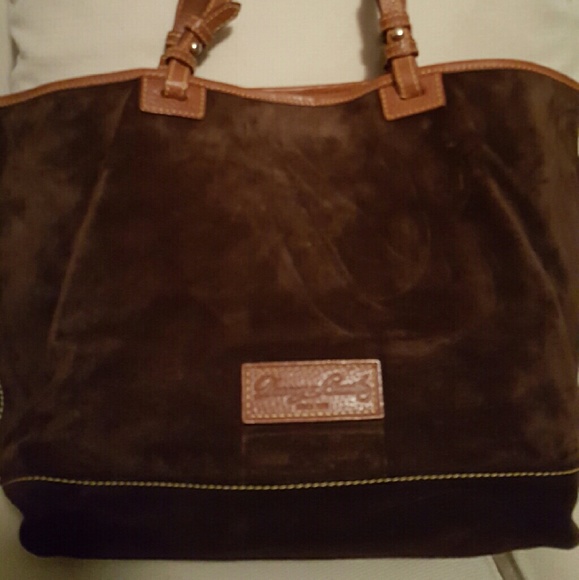 Authentic Brown Suede Dooney and Bourke Hobo Bag