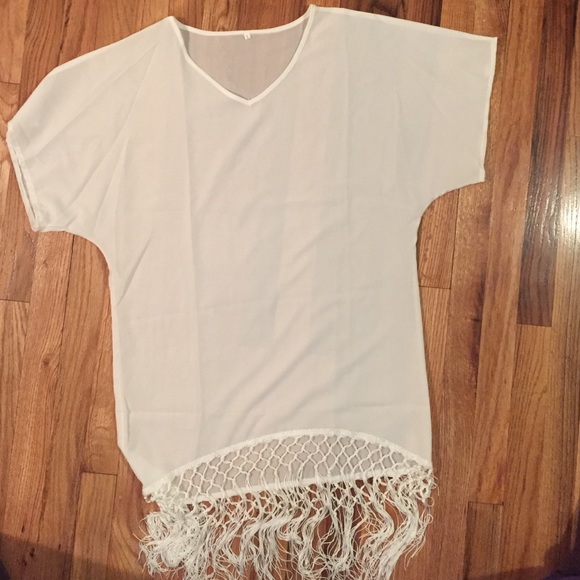 White Swimsuit Cover Up