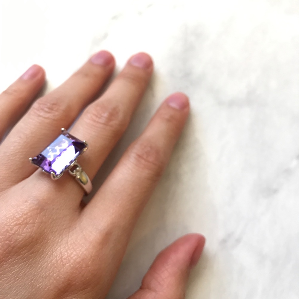 🆕 Boma Purple Stone Ring - Sterling Silver
