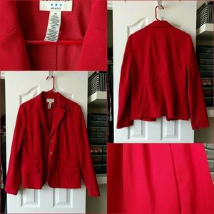 Red stretch blazer