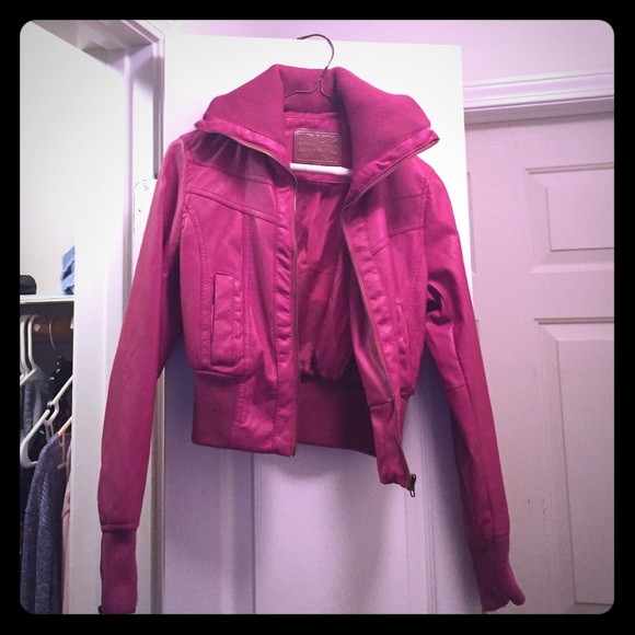 Red leather jacket