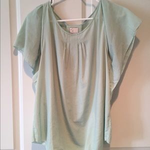 Anthropologie Postmark Brand Mint Green Blouse
