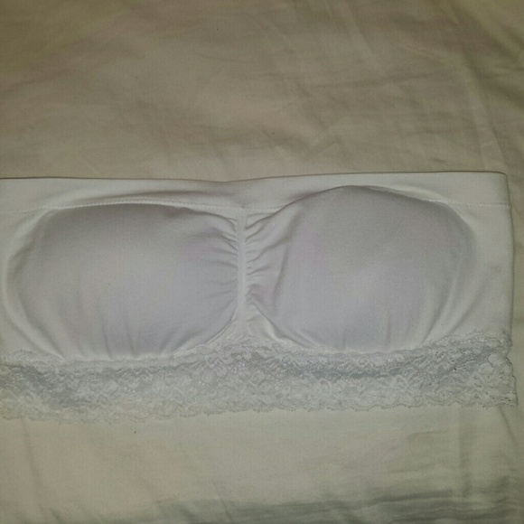 Aerie White strapless bra.