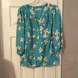 Magnolia print blouse