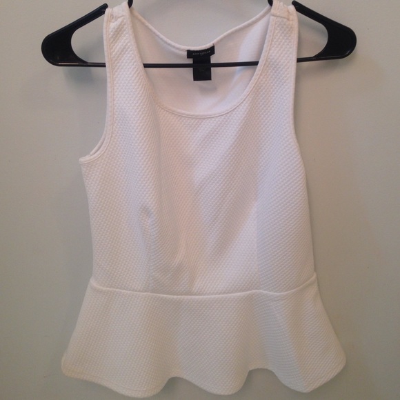 White peplum tank