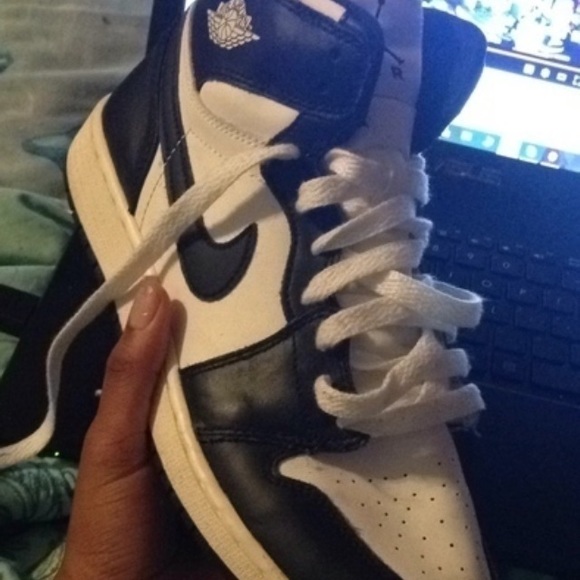 Retro Air Jordan Black and White 1's