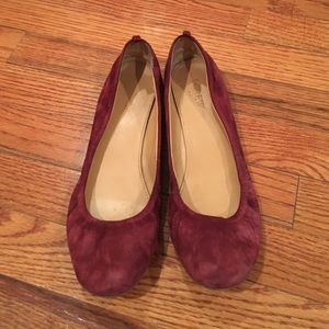 J Crew Maroon suede flats