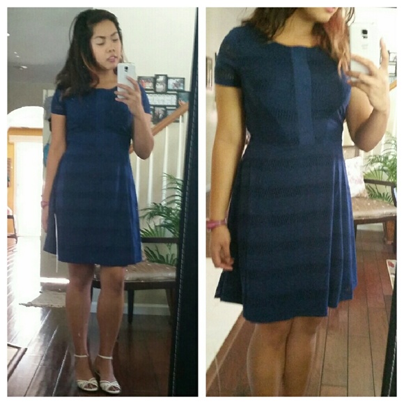 Dresses & Skirts - SALE!! Lauren Conrad Navy Blue Striped Dress