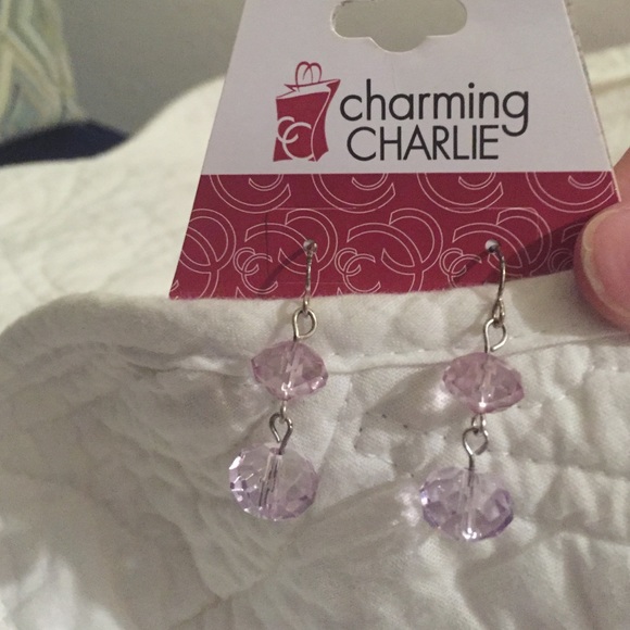 Lilac necklace and earring set - Picture 2 of 2