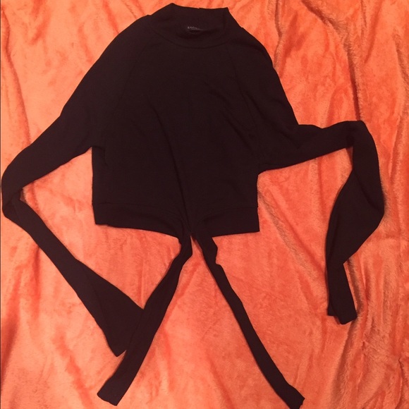 black skin tight crop top - Picture 1 of 1