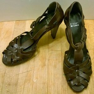 Stuart Weitzman brown heeled sandals