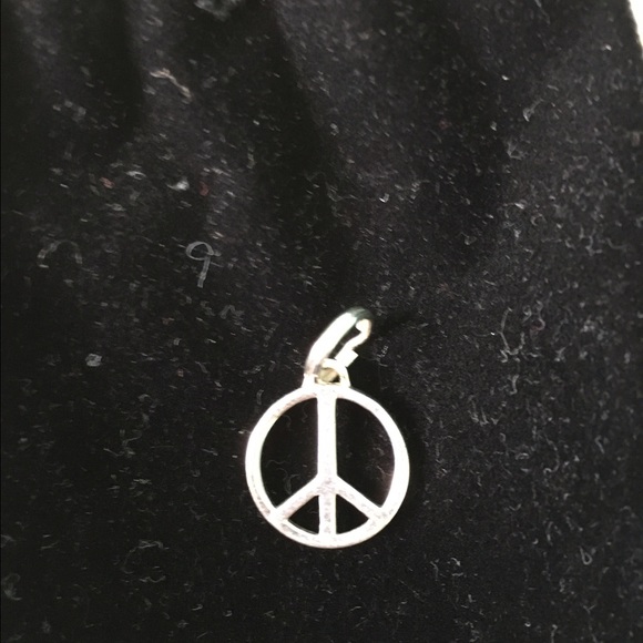 Sterling Silver Peace Sign Pendant